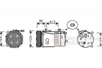 VAN WEZEL 0300k003 -  Компрессор, кондиционер